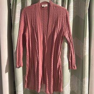 Light pink tunic cardigan